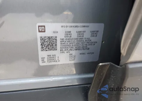 2024 Buick Envista Preferred Fwd from USA, damaged, VIN KL47LAE24RB176759